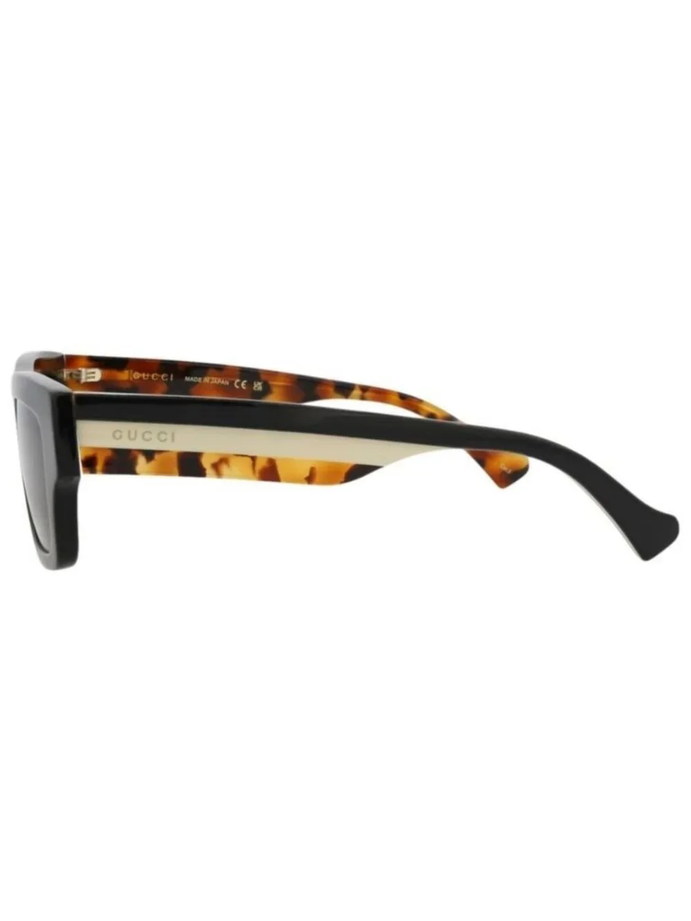New Gucci Mens Square/Rectangle Black Black Brown Fashion Designer Sunglasses